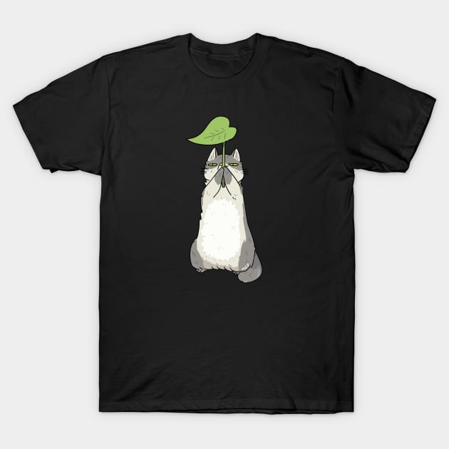 Cat with stalk T-Shirt by Mob0